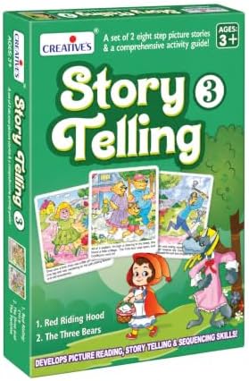 Creative's Story Telling - 3 | Story Cards | Learning & Educational Games | Story Telling Series | Pre-School Story Telling Games | Red Riding Hood & The Three Bears | for Ages 3 & Up