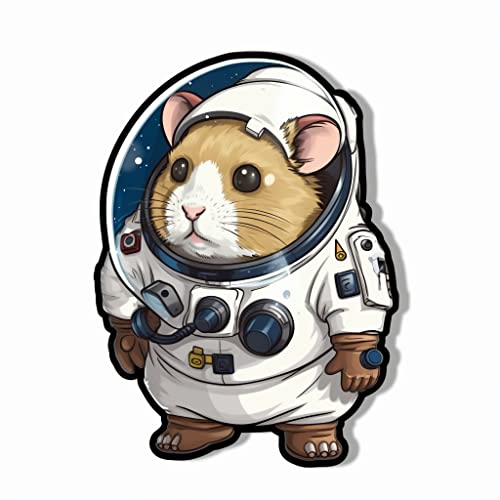 Image of Yoonek Graphics Hamster Vinyl Decal Sticker for Car, Laptop, Tumbler, More. #005628