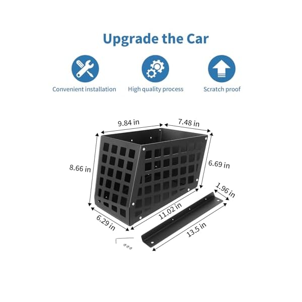 for Jeep JLU Trunk Right Side Molle Storage Bin Cargo Space Organizer Basket System Storage Carrier Box for Jeep Wrangler JLU 2018-2023 4DR Modular Storage Solution for Hardtop - Image 5