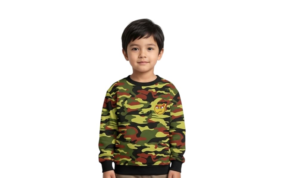 Image of SS Sales Kids Sweatshirt Full Sleeve | Cartoon Patch | Cotton Warm Wear Pullover for Boys Girls | Casual Stylish Top