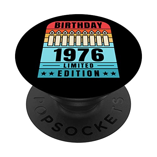 1976 Pop Socket para teléfono Edición Limitada 1976 Cumpleaños PopSockets PopGrip Intercambiable