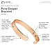 Copper Compression Pure Copper Bracelet for Arthritis - 99.9% Pure Copper Magnetic Therapy 12 Magnet Bangle Bracelet for Men + Women. Therapeutic Golf Bracelets, Carpal Tunnel, RSI Joint Pain