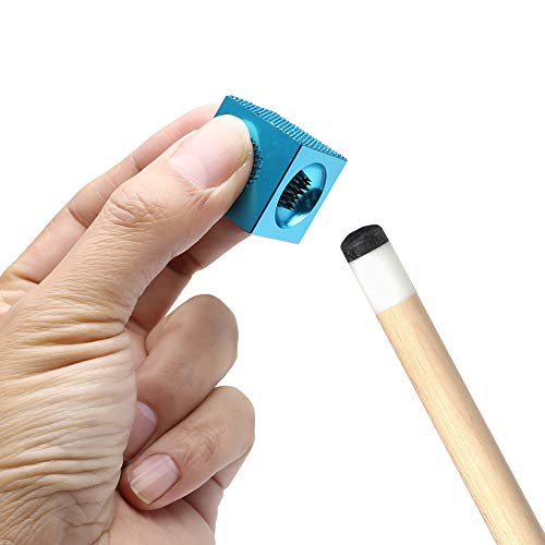 Cuppa Billiards Pool Cue Tip Repair Tool Billiard Cue Accessories Trimmerburnishershapertapper (Blue Cube) #TOP3