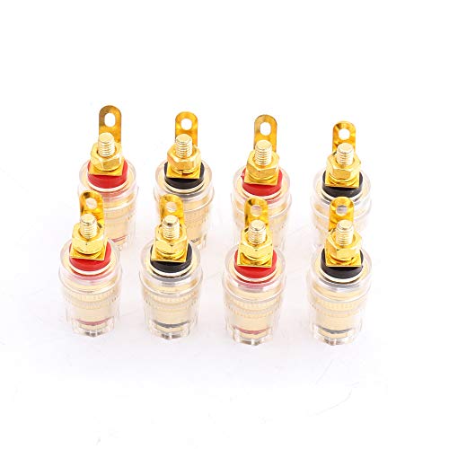 ビボルオ ーディオ バナナプラグ 対応 スピーカー ターミナル 赤2個 黒2個 端子(4個セット)