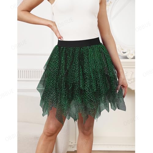 OBBUE Women's 1950s Short Vintage Petticoat Tutu Ballet Bubble Skirt for Halloween Party2