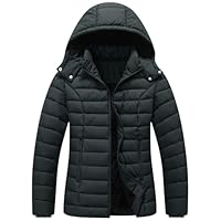 Womens Down Jackets Warm Hooded Coats Padded Lined Jackets with Hood Quilted Jacket Softshell Outerwear Windproof Zip Up Coats with Pockets Long Sleeve Casual Streetwear Autumn Winter