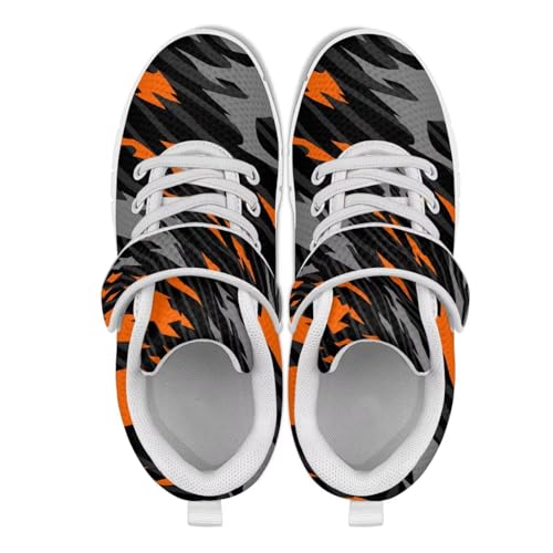 Howilath Cow Print Kids Sneakers for Boys Girls Athletic Walking Shoes with Single Buckle Tennis Shoes3