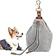 TMBMLPP Leckerlibeutel für Hunde, Futterbeutel Hunde, Schrumpftaschen mit Clip Schnalle, Hundebeutel Leckerli, Futtertasche, für Haustierspielzeug, Leckereien, für Welpen-Training Reisen, Gehen -Grau