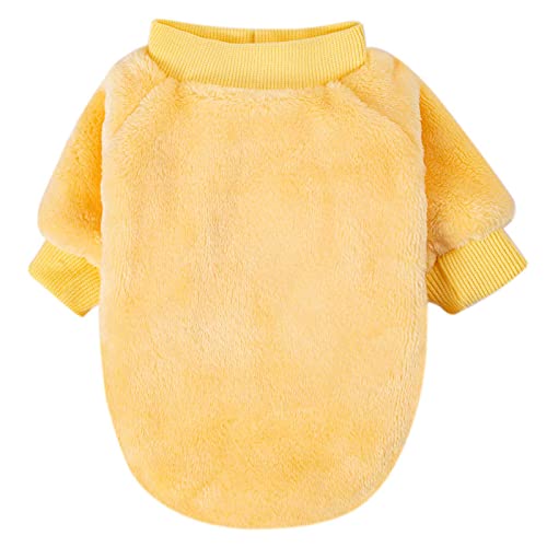 Image of FabriCastle Dog Sweaters, 3-Pack Dog Clothes for Small Dogs Male & Girl, Soft and Warm Pet Coats XXS - XXL, Winter Pet Jackets, Doggy Apparel Costumes Outfits (Beige,Light Green,Yellow, XX-Large)