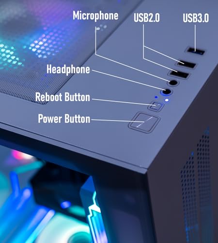 Image of Gaming PC Desktop - i7-9700F up to 4.7GHz, GeForce RTX 3070 8GB GDDR6, 16GB DDR4 RAM, 512GB NVMe SSD + 1TB HDD, WiFi 6 & BT 5.4, 8x ARGB Fans, 650W PSU, WIN11P