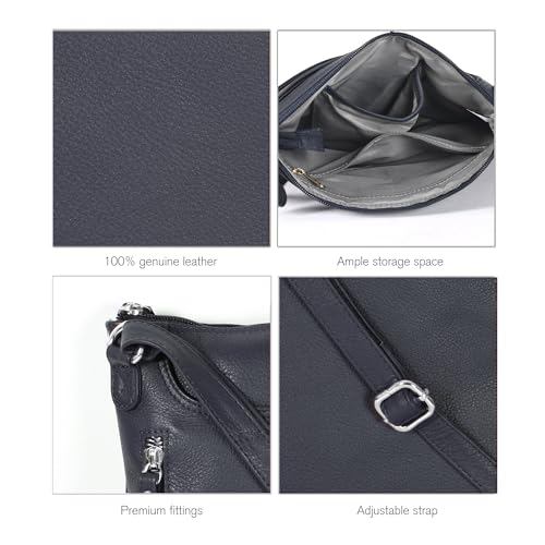 Image of Leather Crossbody Bags for Women - Ladies Sling Handbags - Medium Cross body Purses Handbags - Purses For Women