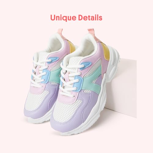 FabKids Girls Boys Tennis Shoes Lace up Athletic Sneakers Running Shoes for Toddler Little Kid Big Kid2