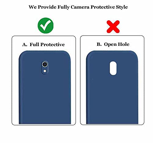 Image of A rtistque Liquid TPU Silicone Matte Shockproof Flexible with Camera Protection Soft Back Cover Case for Mi Redmi 8A - Blue