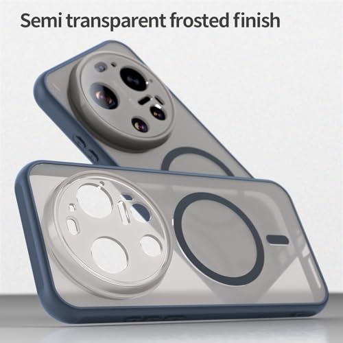 Image of Compatible with Xiaomi 17 Ultra Case Cover,Compatible with MagSafe,Anti-Fall,Compatible with Xiaomi 17 Ultra 5G 25128PNA1C Cell Protective Phone Case Blue