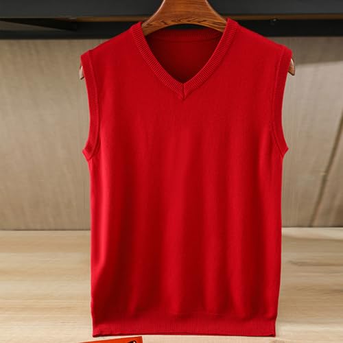 Men's Solid Color Basic Sweater Vest, Lightweight Sleeveless V-Neck Knit Pullover Fall Going Out Fashion Tank Tops2
