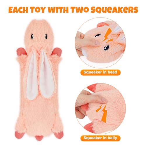 No-Stuffing-Dog-Squeak-Toys-Flat-Soft-Plush-Dogs-Chew-Toy-for-Small-Medium-Large-Breed-Chewer-Durable-Cute-Fun-Squeaky-Interactive-Teething-Puppies-Pet-Supplies-to-Keep-Them-Busy-Best-Birthday-Gifts