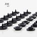 Hapy Shop 200 Set Round Plastic Resin Snaps Black Button Sewing Fastener for Baby Cloth Bib Diapers Size 20 (1/2")