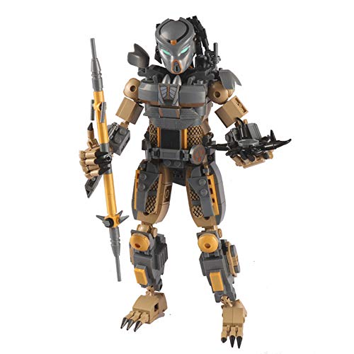 Modbrix Bausteine Predator Figur, 556 Klemmbausteine, 25 cm große Lizenz Actionfigur inkl. original Verpackung