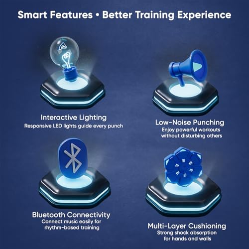 Image of NEWDRU Music Carbon Boxing Machine Wall Mounted, Smart Electric Music Boxing Machine for Adults & Kids, Interactive Wall Mounted Musical Boxing Machine with Free Trainer Gloves