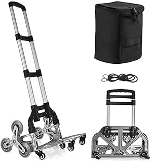 Stair Climbing Hand Truck Heavy-Duty Shopping CartHeavy-Duty Hand Truck Portable Folding Cart for Moving with Universal Wheels and with Removable Waterproof Canvas Bag
