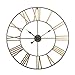 Aspire 9986 30 in. Solange Round Metal Wall Clock, Light Gray
