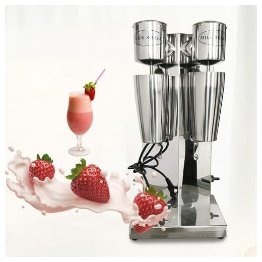 Double Head Commercial Milkshake Machine Stainless Steel Mixing Cup Drink Mixer 110V 18000RMP Ice Cream Maker Milkshake Juicers for Milk, Ice Cubes Suitable in Commercial or Family