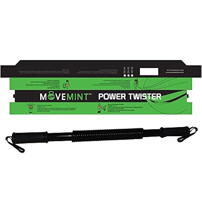 MOVEMINT Power Twister Chest Resistance Spring Bar Exerciser (20KG to 100KG Options)