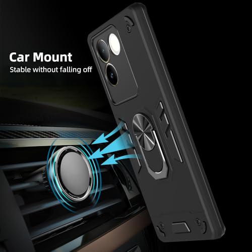 Image of NDCOM for Iqoo Z7 Pro 5G Back Cover | Vivo T2 Pro 5G Mobile Back Cover | Vivo T2Pro 5G Back Cover | Premium Protection | Ring Holder Case