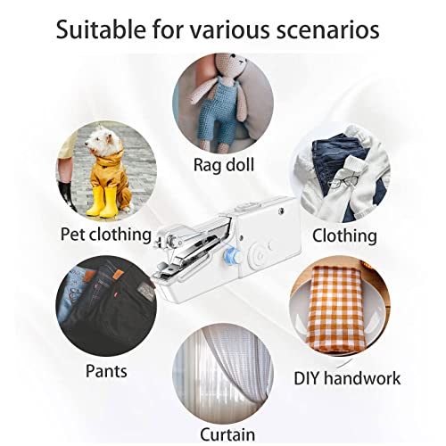 Handheld Sewing Machine Mini Professional Handheld Sewing Machine Sewing Tool Portable Easy To Operate For Beginners (Batteries Not Included) #TOP5