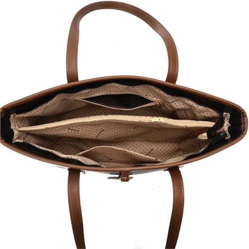 Women's Large Capacity Solid Colour Commuter Handbag3