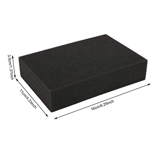 Omabeta 2 Pcs Sponge Pad Thickness Rectangle Black Sponge Pad Needle Felting Mat for Manual DIY Craft