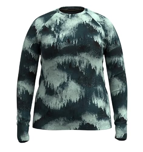 Smartwool Womens Classic Thermal Merino Base Layer Crew Plus Twilight Foggy Pines 3X