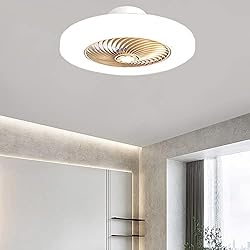 Ventilador Techo Cata CATA-MEDICA Ventilador de techo minimalista moderno con luz Lámpara de ventilador de techo empotrada sin aspas 18.1 ´´Ventilador de techo moderno inteligente con luces