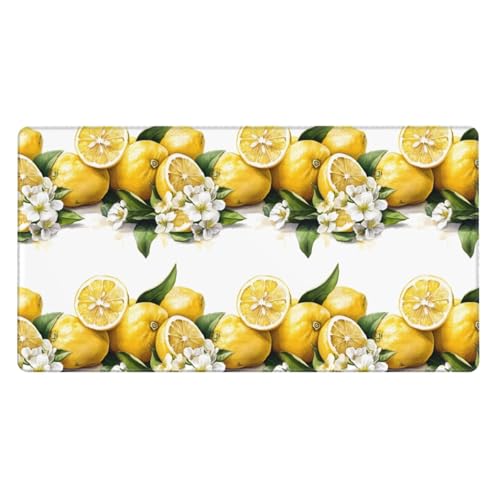 Tapis de souris pour clavier PC stable base caoutchouc fleur blanche