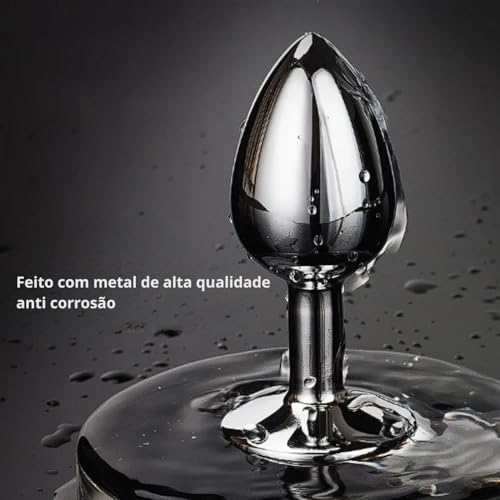 Plug Anal De Metal Com Jóia Feminino Brinquedos Adultos Portátil Inoxidável Acessórios Eróticos Sex
