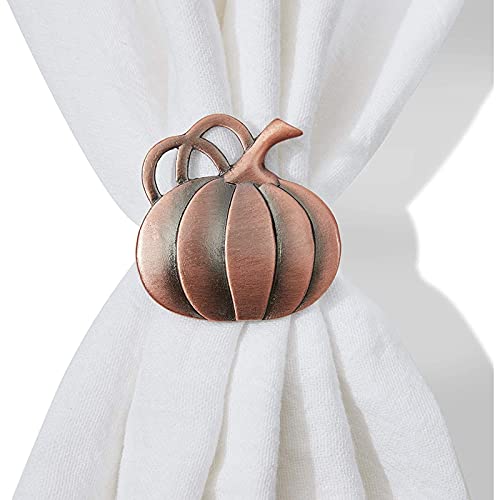 Farmlyn Creek Pumpkin Napkin Ring Set, Thanksgiving Home Décor (2 In, 6 Pack) #TOP1