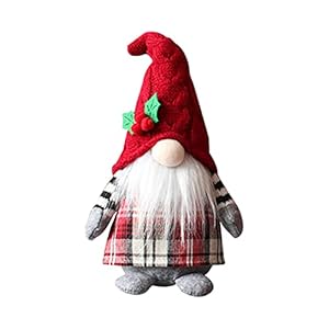 Kerst Gnome Doll, Gevulde gezichtsloze pop, Handgemaakte Zweedse Tomte Decoratie, Hoed Forest Elder Doll Toy, voor…