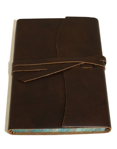 Papier journal Roma Luxe cuir italien et tranches marbrées carnet notes 9x13cm