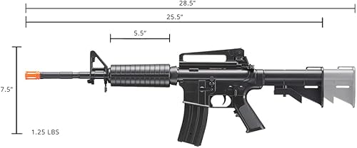 Miniatura 7 de Pistola de Airsoft M4A1 Rifle eléctrico automático AEG Airsoft con dos cargadores de Airsoft (batería incluida) - WellFire
