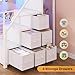 BTHFST Bunk Bed Twin Over Twin with Stairs, LED Lights Twin Bunk Bed with 2 Storage Drawers & 6 Fabric Drawers, Metal Twin Loft Beds with Guardrail & Stairs, Space Saving, Sturdy Frame for Teens