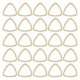 Elecrelive - 30 anillos triangulares dorados de acero inoxidable para pendientes, aros huecos y abiertos, para collares, pulseras, pendientes, suministros de manualidades