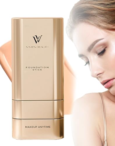 Vivien Beauty 2 in 1 Foundation Stick with Brush, Brightens, Hydrates, Natural Finish Makeup, Original Vivien Beauty Double Head Foundation Make up Stick for All Skin, Full Coverage (2 Natural)