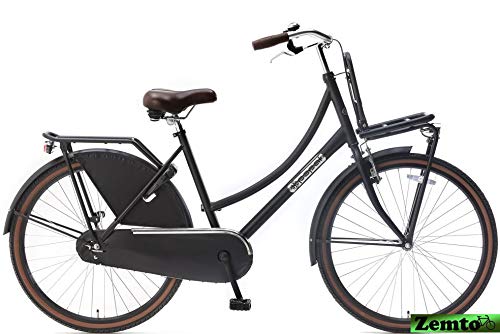 Plezier Mädchen Hollandrad 26 Zoll DDB schwarz-matt