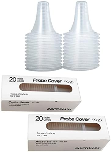 100pcs-Disposable Thermometers Probe Covers, Soft Ergonomic Earmuffs Non Contact Ear Replacement Ear Thermometer Lens Filters for All Braun Digital Thermometers Sleeve