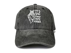 Just a Girl Who Loves Horses (Washed Black)