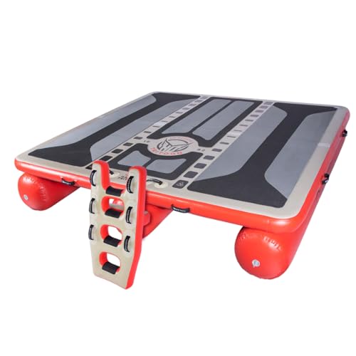 HO Hawaii Tritoon Inflatable Dock Grey/Red