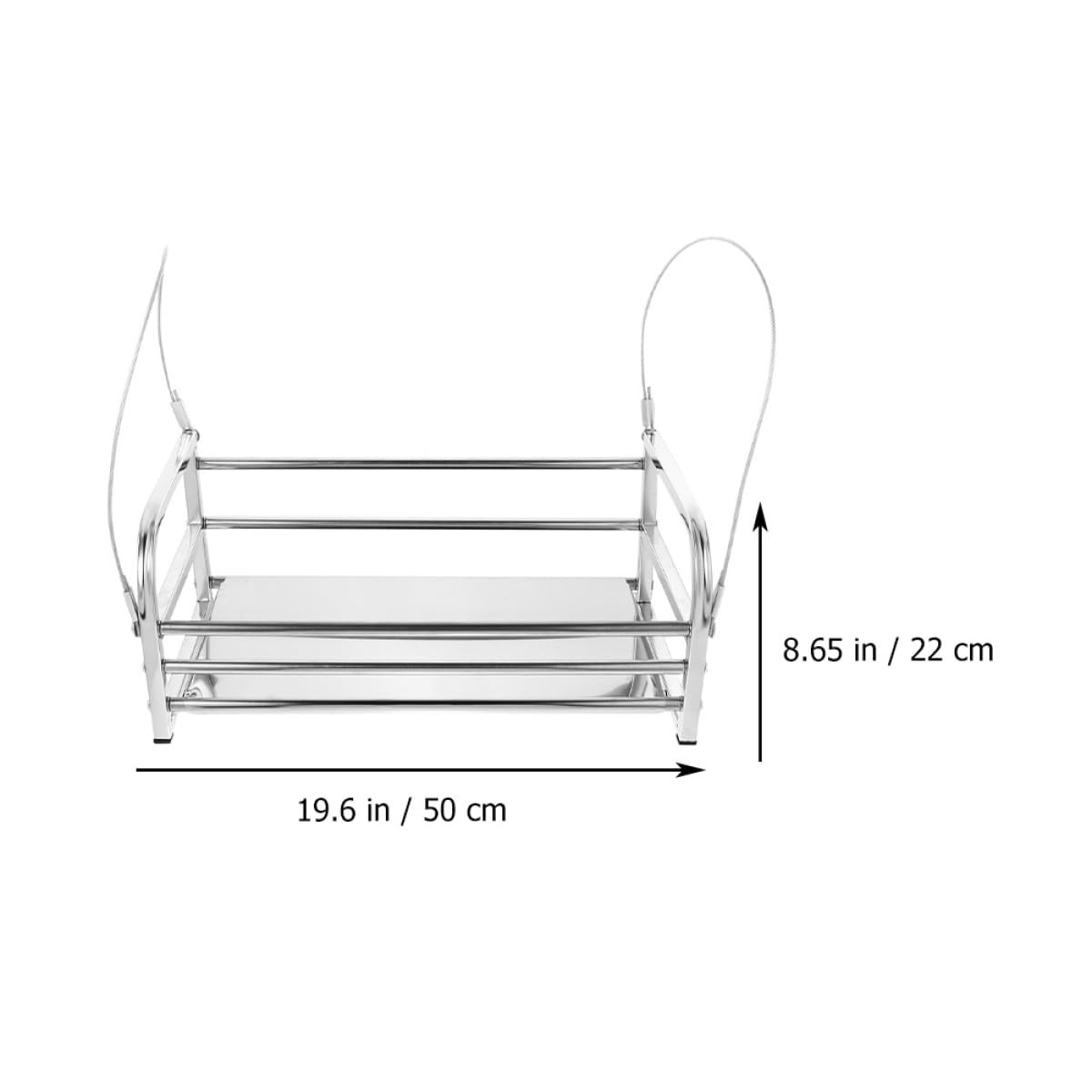 Veemoon Verstellbarer Blumentopfhalter aus Edelstahl 50cm Balkongeländer Pflanzenständer Hängendes Terrassenregal für Garten und Fensterbank