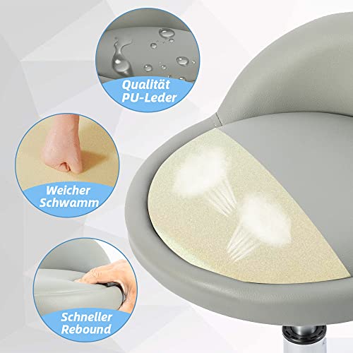 Mingone Sgabello con Ruote con Schienale