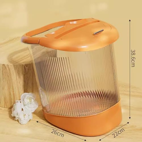Bañera ergonómica plástica para pies con tapa naranja miniatura 5