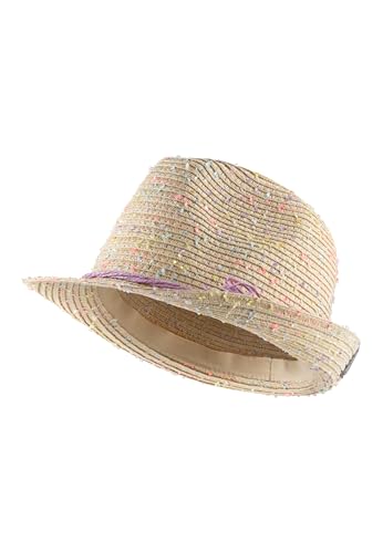 Sterntaler Strohhut bunt - Sommer Hut mit Buntem Satinband und...